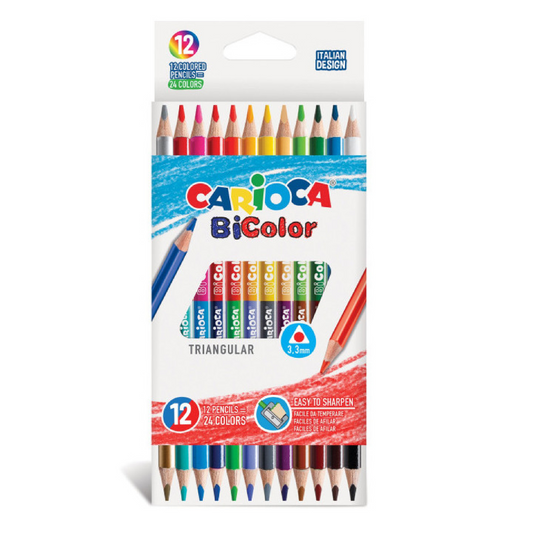 12/24 Pastelli Triangular Bicolor – Facili da Temperare e Colorati