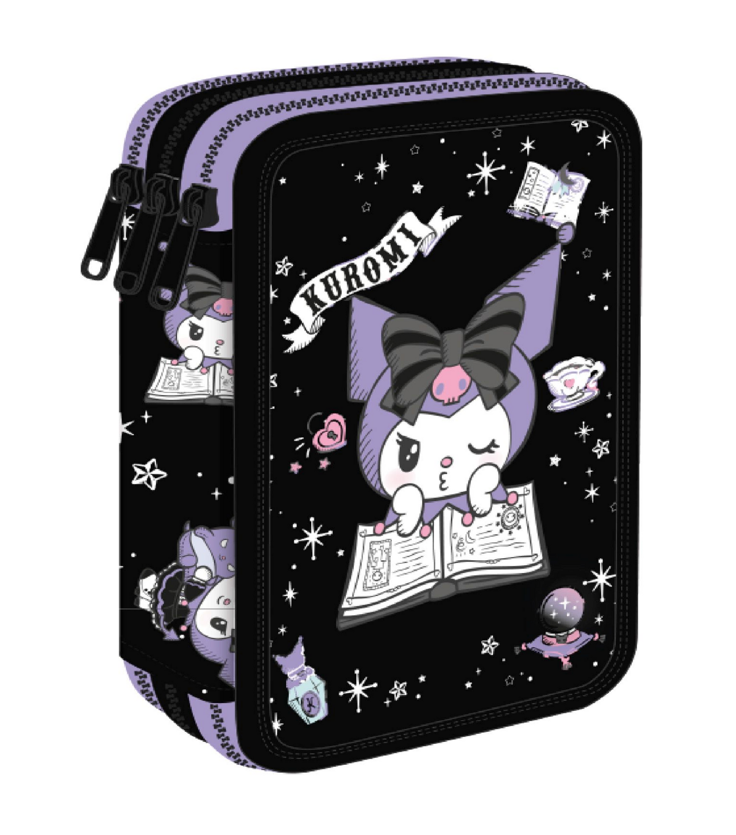 Astuccio 3 Zip Kuromi Completo