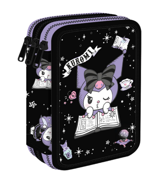 Astuccio 3 Zip Kuromi Completo