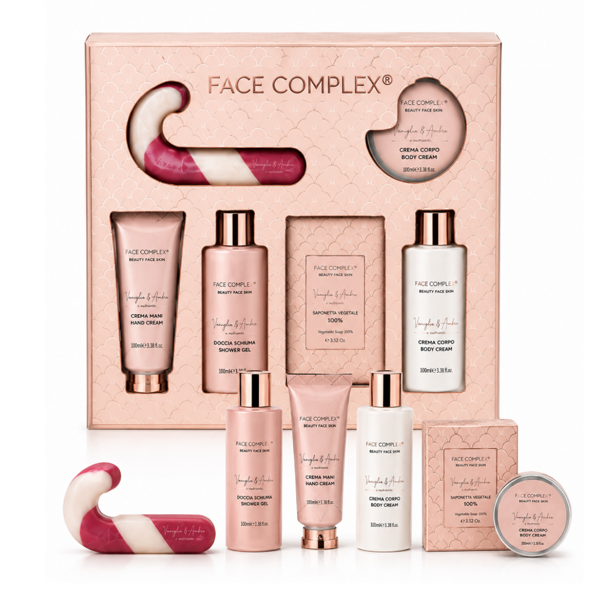 Face Complex Kit Beauty Care Corpo - Crema Mani, Corpo, Doccia e Saponetta