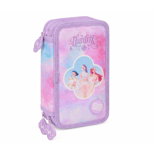 Astuccio 3 Zip K-Pop Demon Hunters Energy Rainbow