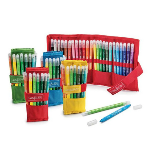 Set 24 Pennarelli Birello Doppia Punta Roller – Rotolo di Pennarelli Colorati per Disegno