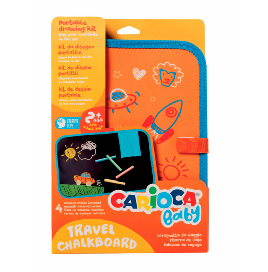 Lavagnetta da Viaggio Baby A4 – Kit Disegno Portatile con Gessetti Colorati