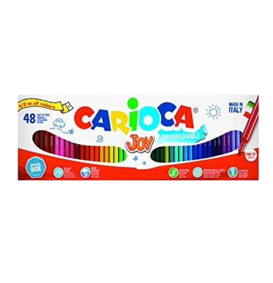 50 Pennarelli Lavabili Joy Rainbow – Colori Arcobaleno per Bambini e Scuola
