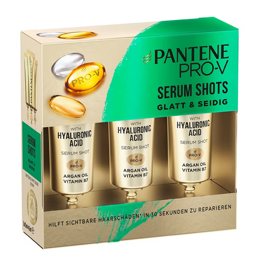 x3 Ampolle Shots Lisci & Setosi Fiale – con Acido Ialuronico, Olio di Argan e Vitamina B7