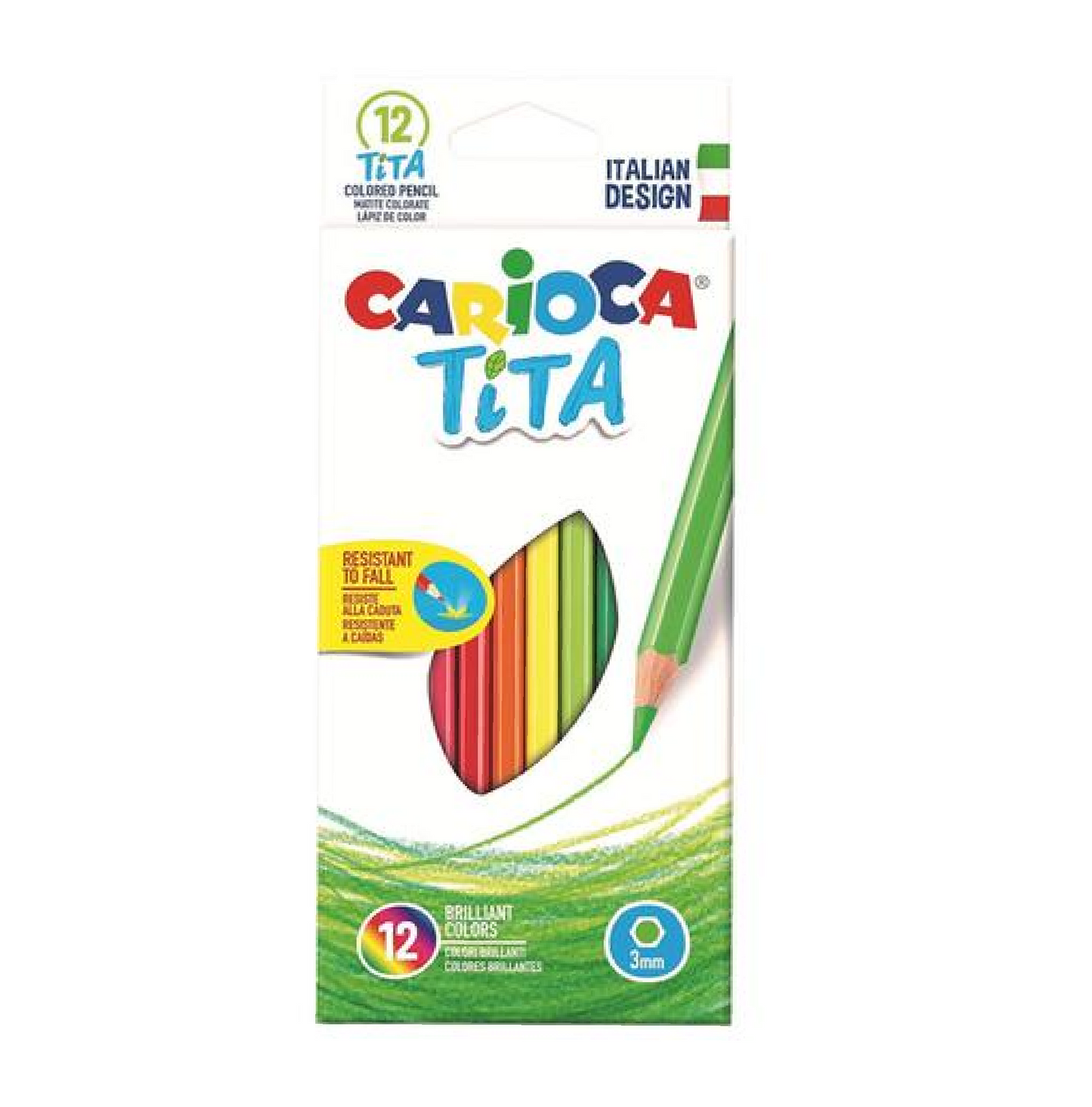 Pastelli Colorati CARIOCA Tita - Confezione 6, 12, 18, 24, 36 Pezzi