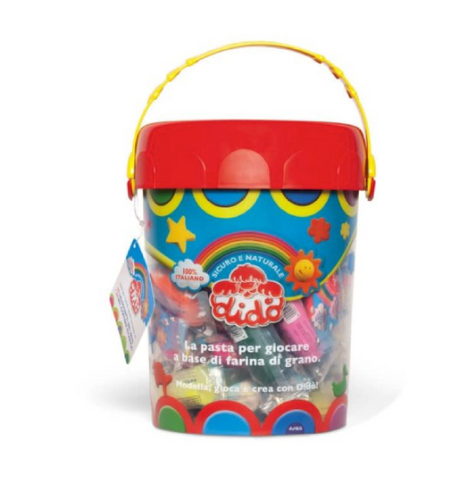 DIDO’ Maxi Vaso 100 Salsicciotti da 50g – Mega Set Pasta Modellabile per Bambini