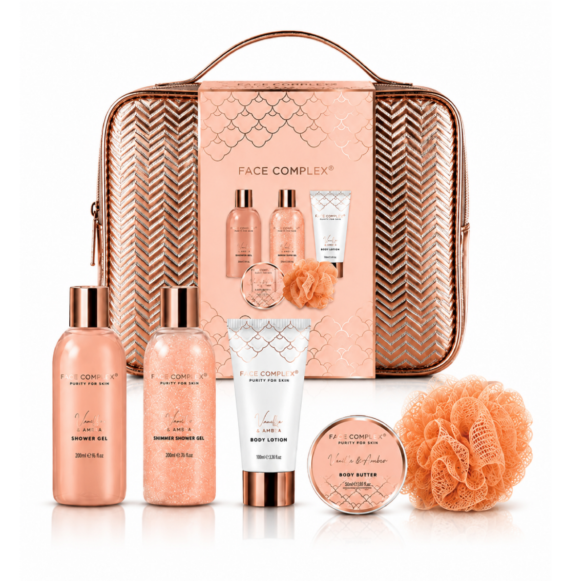 Face Complex Valigetta Pochette Body Beauty Kit 5 Pezzi | Set Regalo
