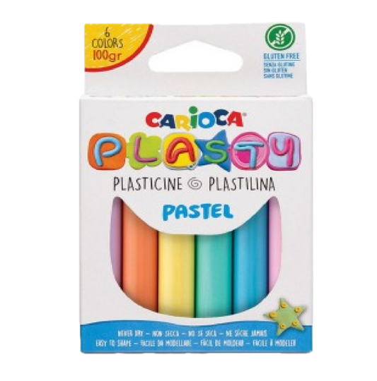 6 Pasta Modellabile 100g Pastel – Set Creativo  Plastilina per Bambini