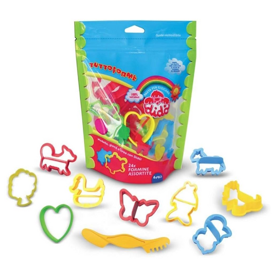 DIDO’ Tuttoforme con 24 Formine – Set Pasta Modellabile Creativa per Bambini
