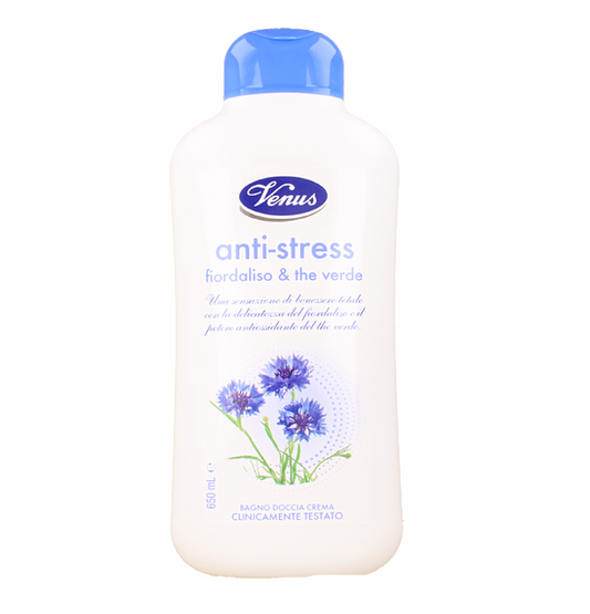 Bagno Doccia Crema Anti-Stress Fiordaliso e Tè Verde – Doccia Rilassante e Lenitiva