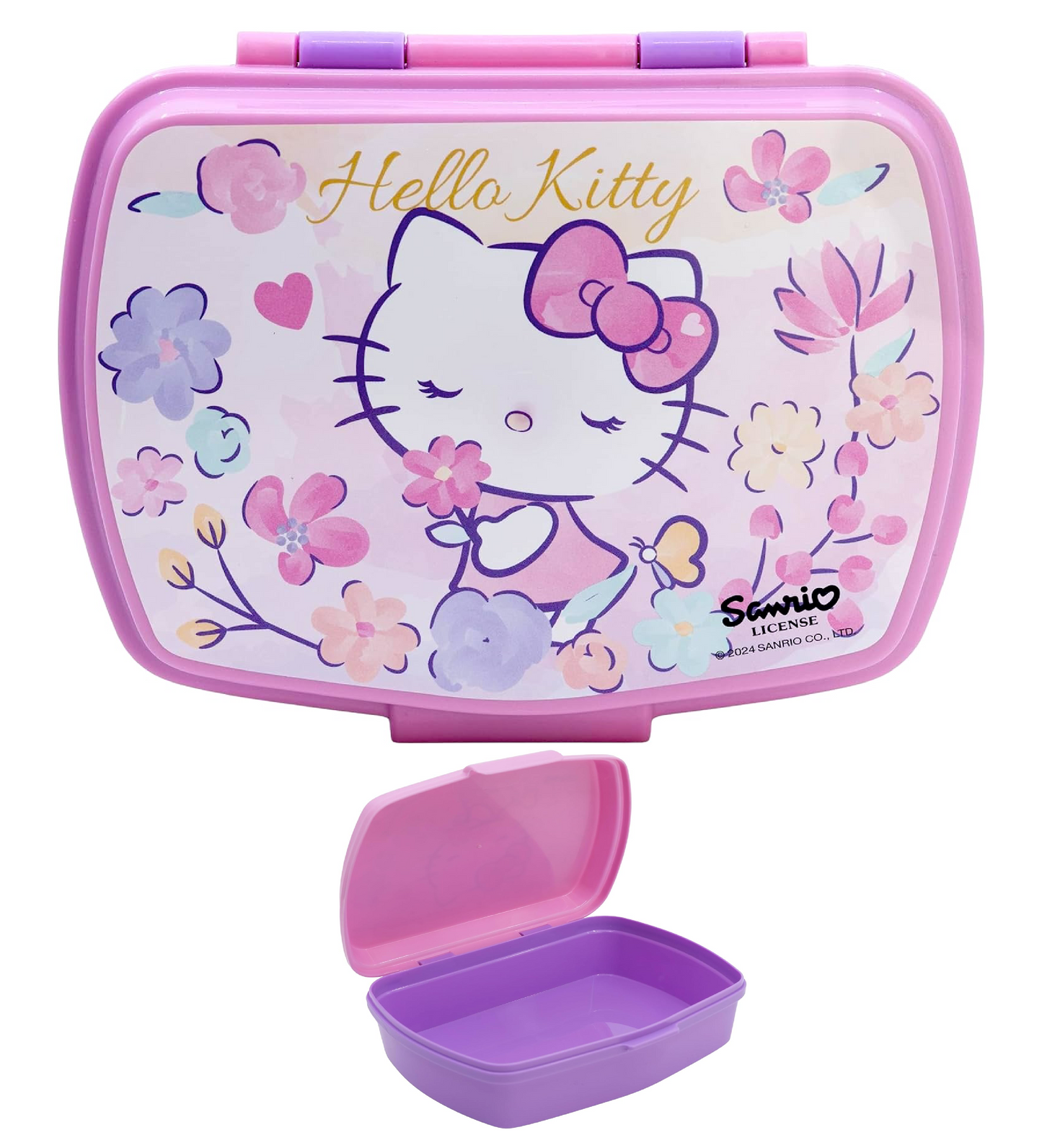 Portamerenda Hello Kitty Lunch Box Bambini - Contenitore Porta Snack Scuola e Asilo