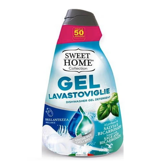 Gel Lavastoviglie Salvia e Bicarbonato – Detergente Sgrassante per Stoviglie