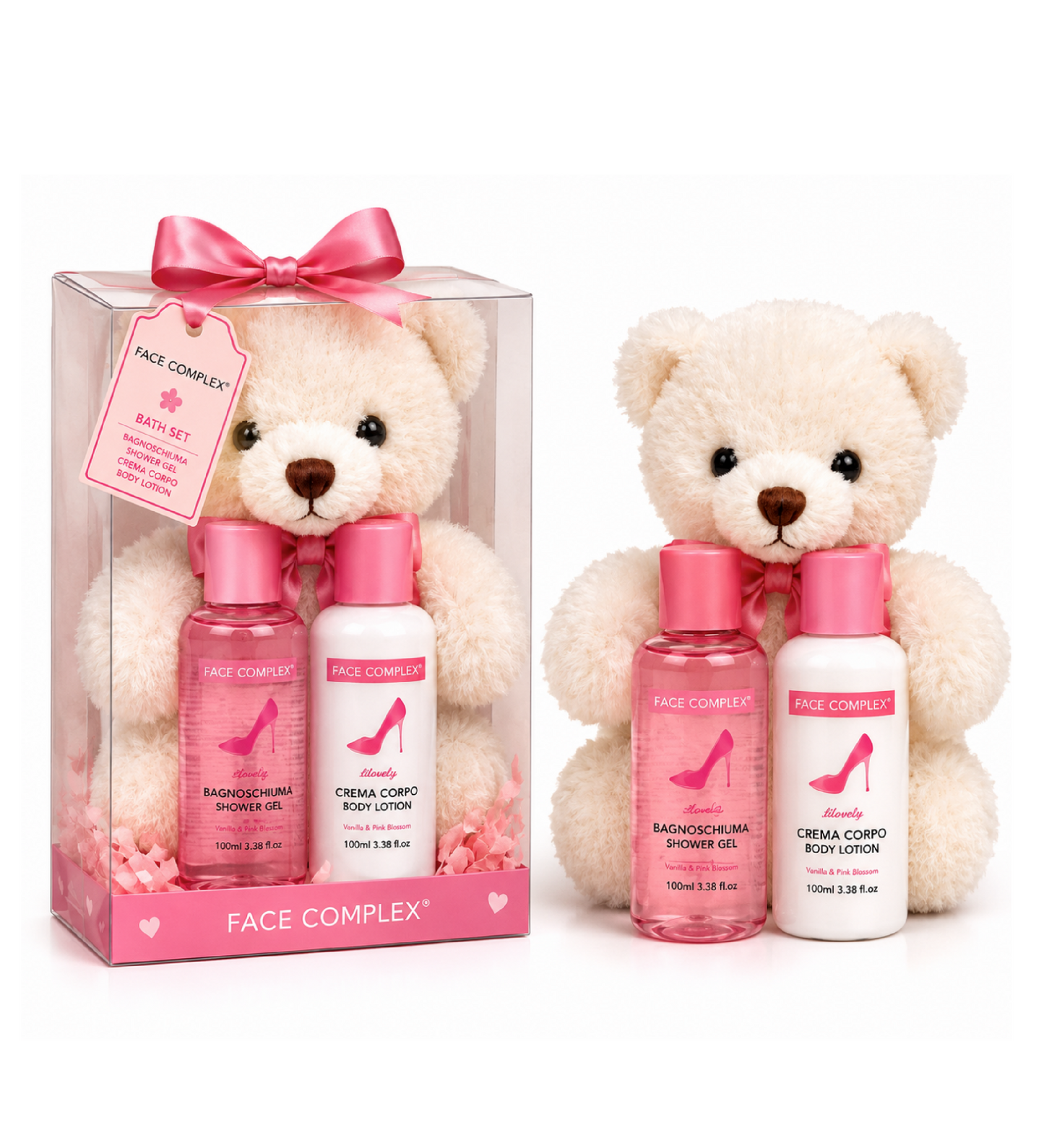 Cofanetto Regalo Orsetto Peluche | Bagnoschiuma e Crema Corpo 100ml