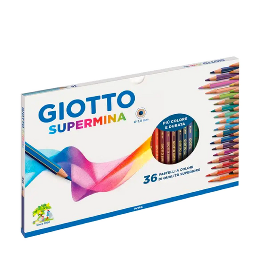 36 Pastelli Supermina – Set Colori Intensi per Disegno e Scuola