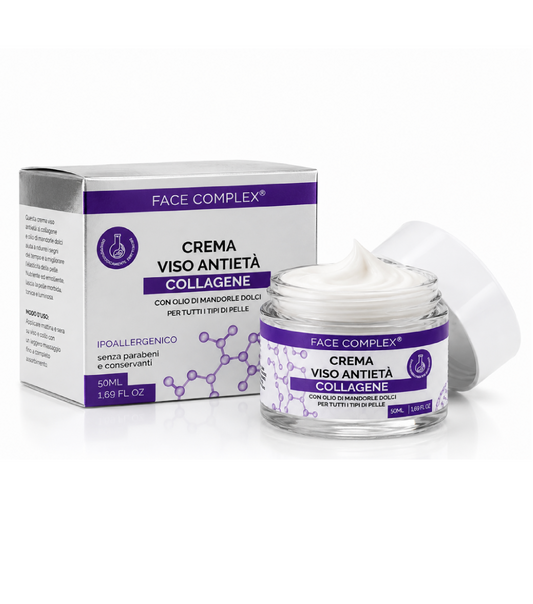 Crema Viso al Collagene - Trattamento Antietà, Rimpolpante e Rassodante