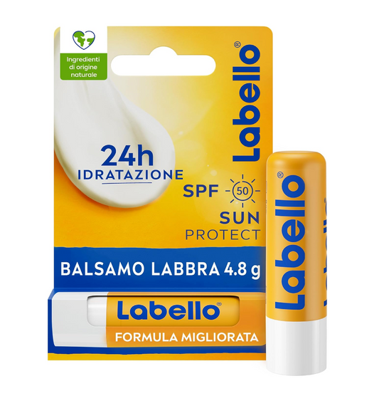 Labello Stick 24H Idratazione Sun Protect SPF 50 – Balsamo Labbra Protettivo Alta Protezione