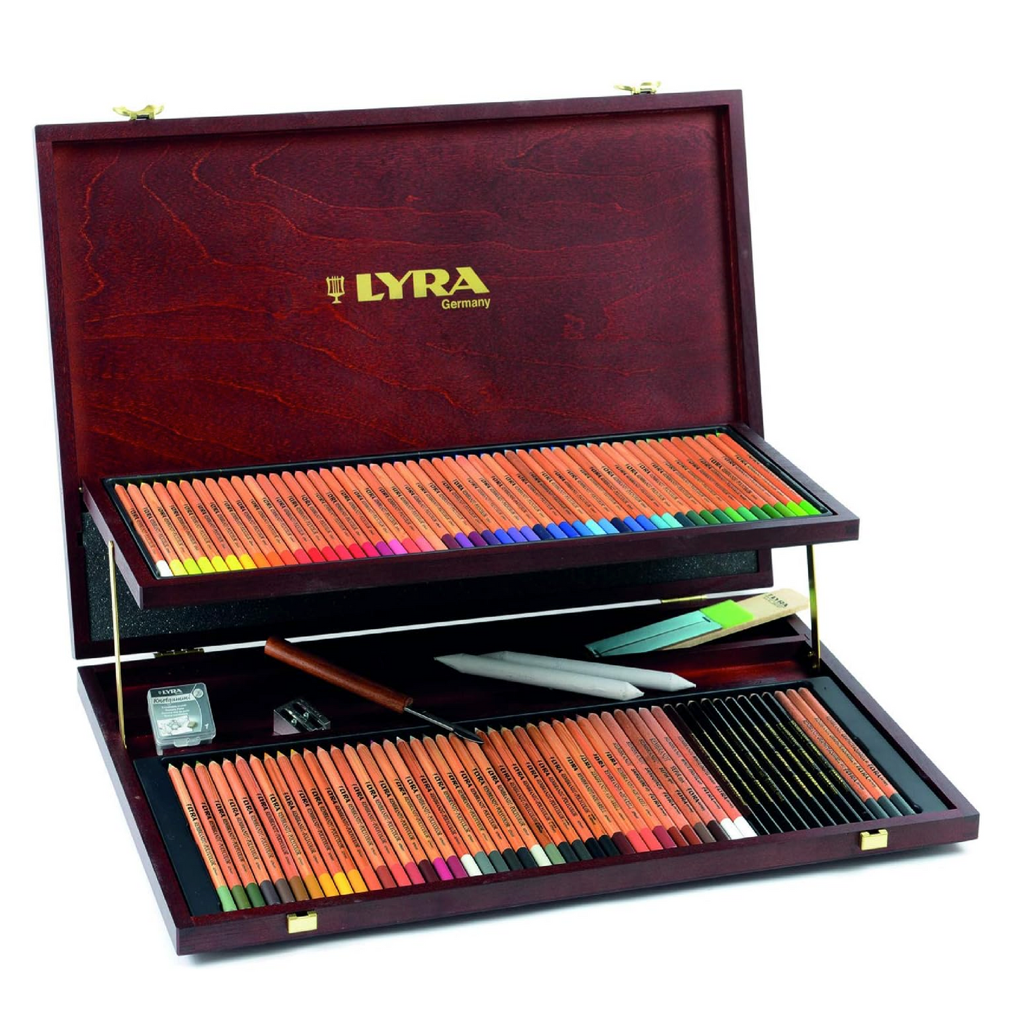 Cassetta in Legno Artist Lyra con 106 Pastelli Rembrandt – Set Professionale da Disegno