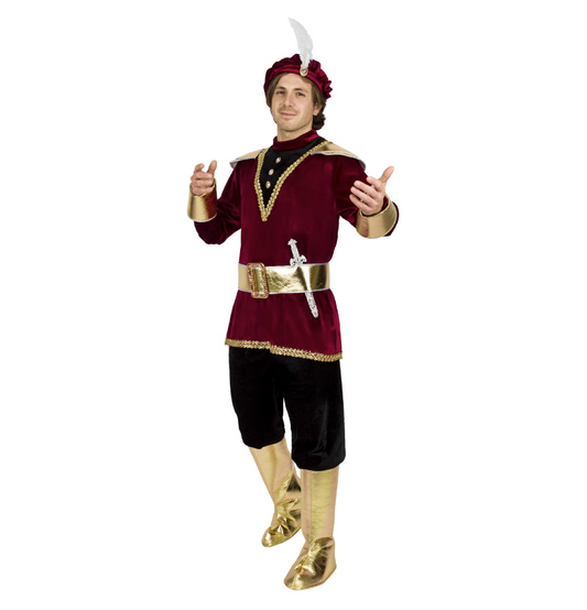 Costume Tristano Adulto S-XL – Outfit Medievale per Carnevale e Feste a Tema