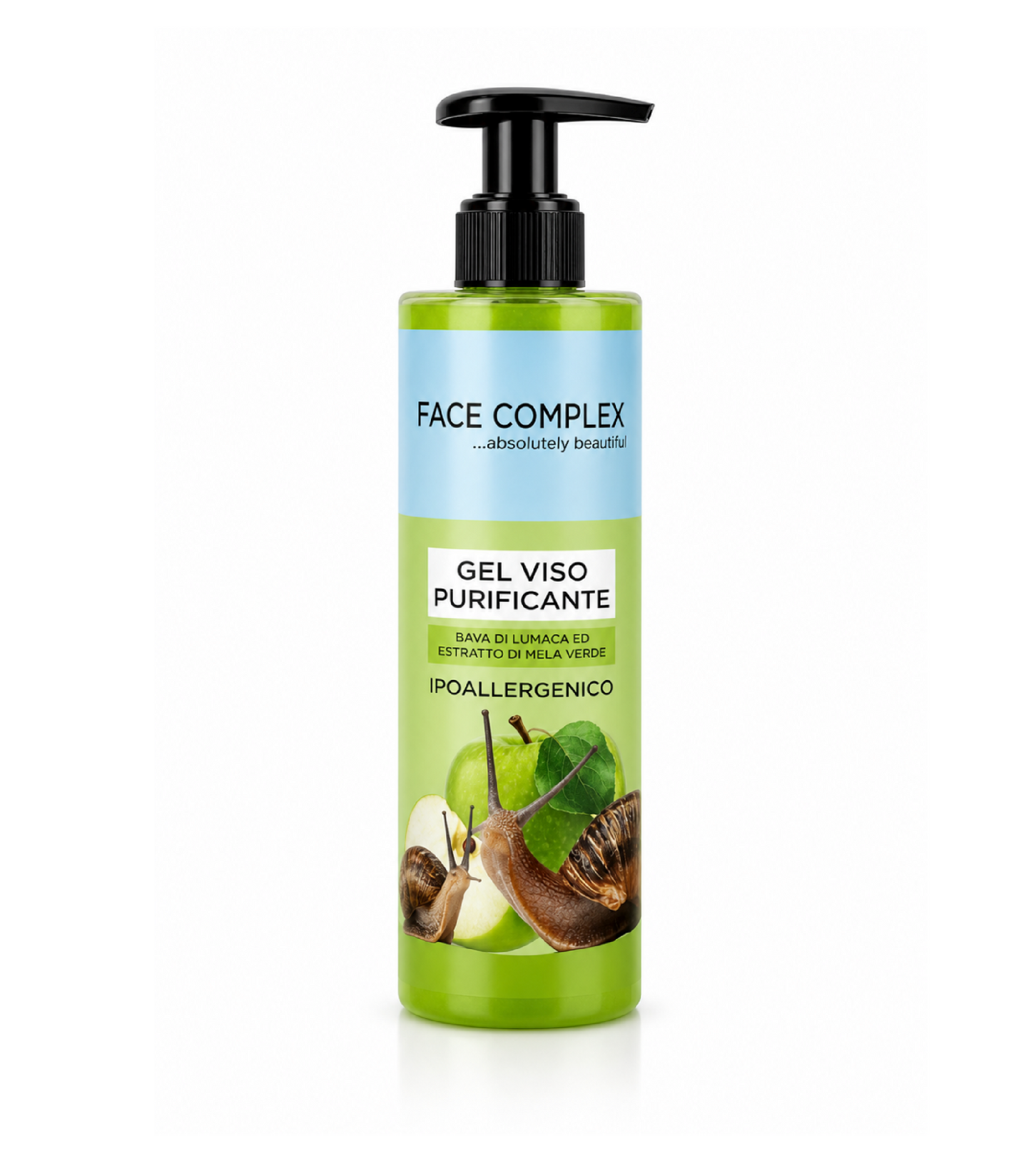 Gel Detergente Viso Purificante Bava di Lumaca e Mela Verde