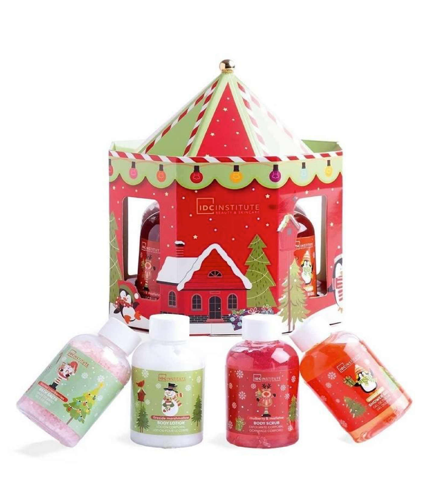 Cofanetto Christmas Carousel 5 Pezzi – Gel Doccia, Lozione Corpo, Scrub, Sali da Bagno