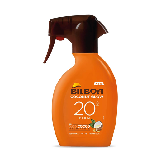 Bilboa Coconut Glow Spray Spf20 Alta con Olio di Cocco Illuminante