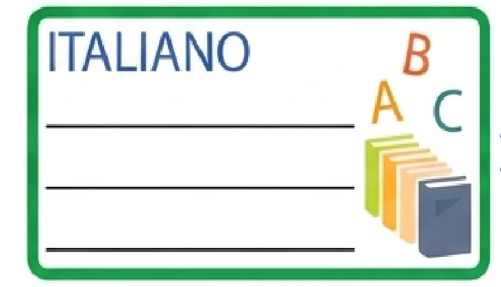 Set 70 Etichette Adesive Scolastiche per Materie (10 Materie x 7 Pezzi) - Personalizzabili per Quaderni e Libri