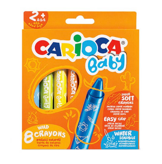 8 Pastelli 2+ Wild Crayons – Morbidi e Acquarellabili per Bambini