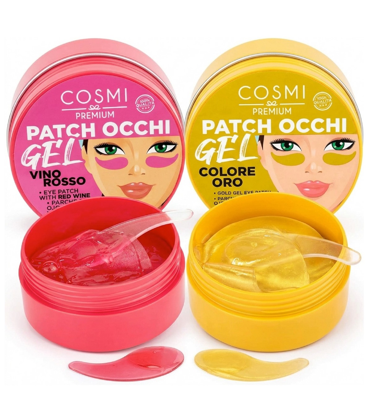 Patch Occhi Cosmi Hydrogel 60 Pezzi | Oro Rassodante o Vino Rosso