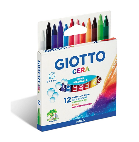 12 Pastelli a Cera – Colori Brillanti per Scuola e Creatività