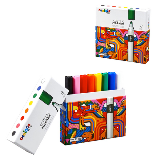 Box 8 Marcatori Acrilici – Colori Intensi per Disegno e Decorazione