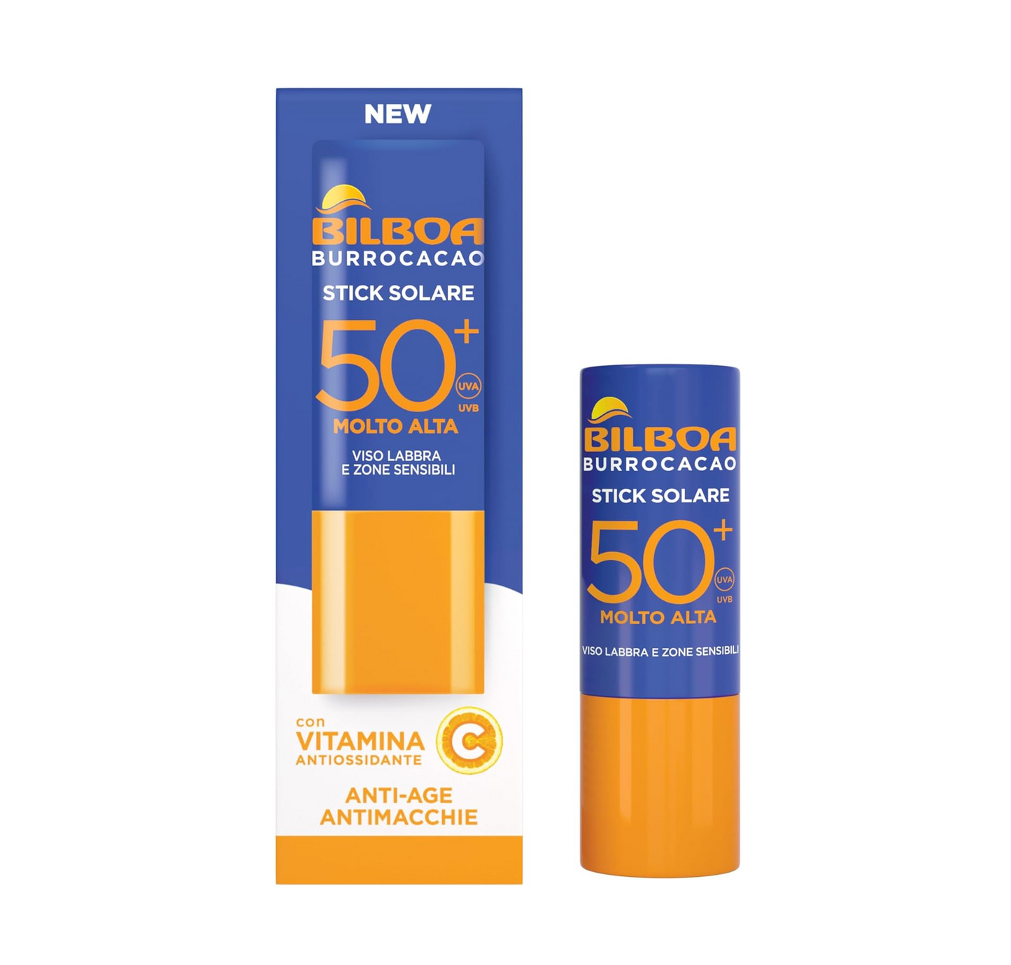 Bilboa Stitck Solare Viso e Labbra Spf50+ Anti-macchie Anti-age