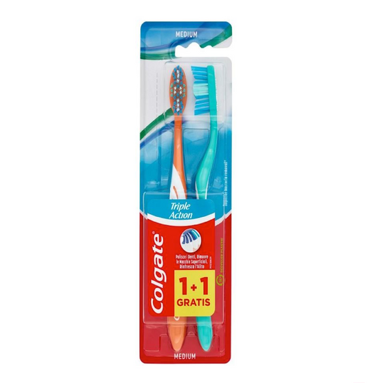 Spazzolino Triple Action Medio Bipacco – Pulizia Completa Denti e Gengive