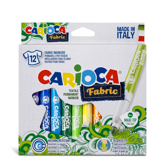 12 Marcatori Tessuto Fabric Punta Doppia – Pennarelli per Vestiti e Tessuti