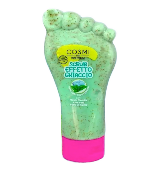 Scrub Piedi Effetto Ghiaccio alla Menta – Esfoliante Rinfrescante per Piedi