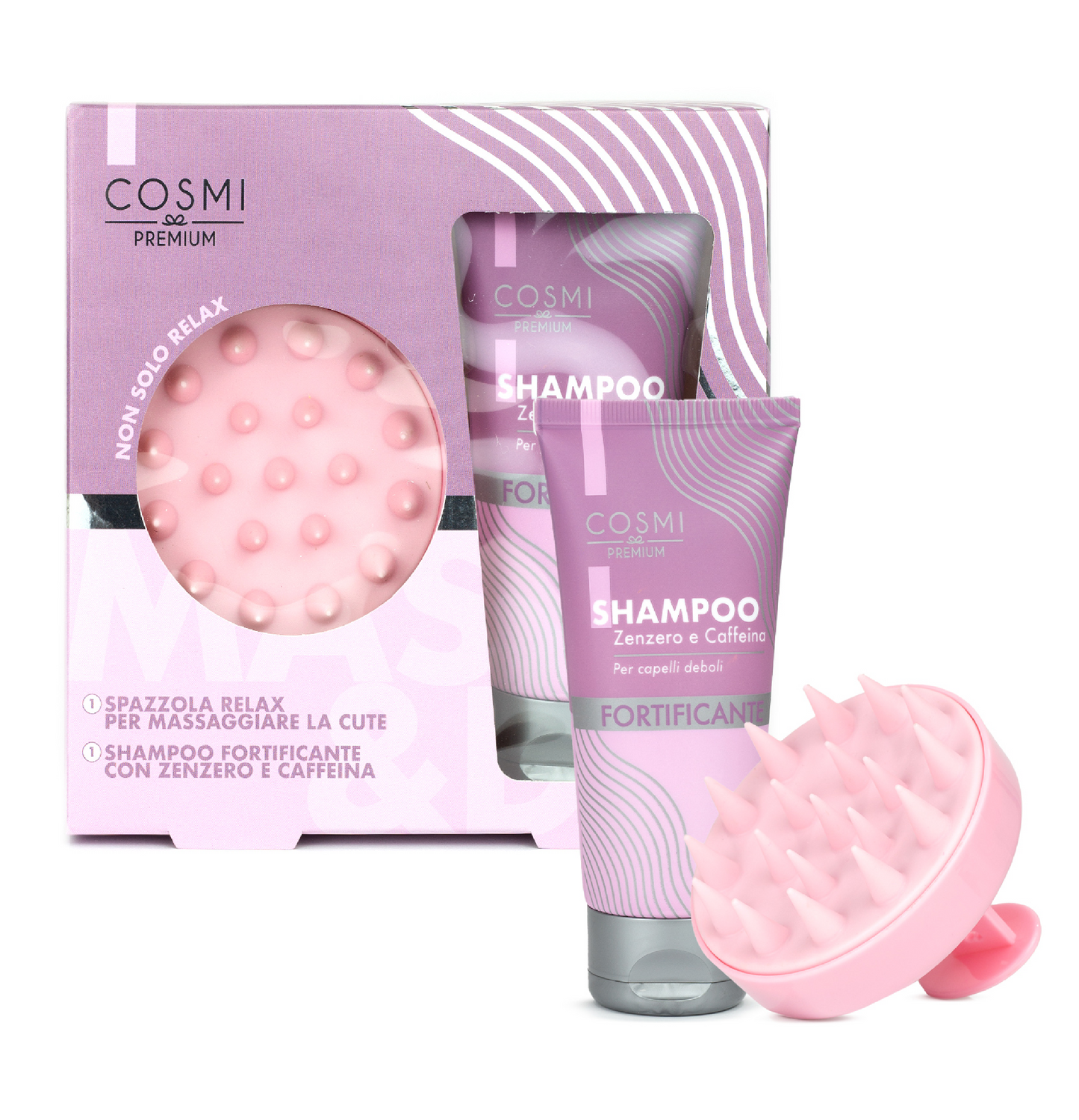 Cofanetto Shampoo e Spazzola Ginseng e Cheratina