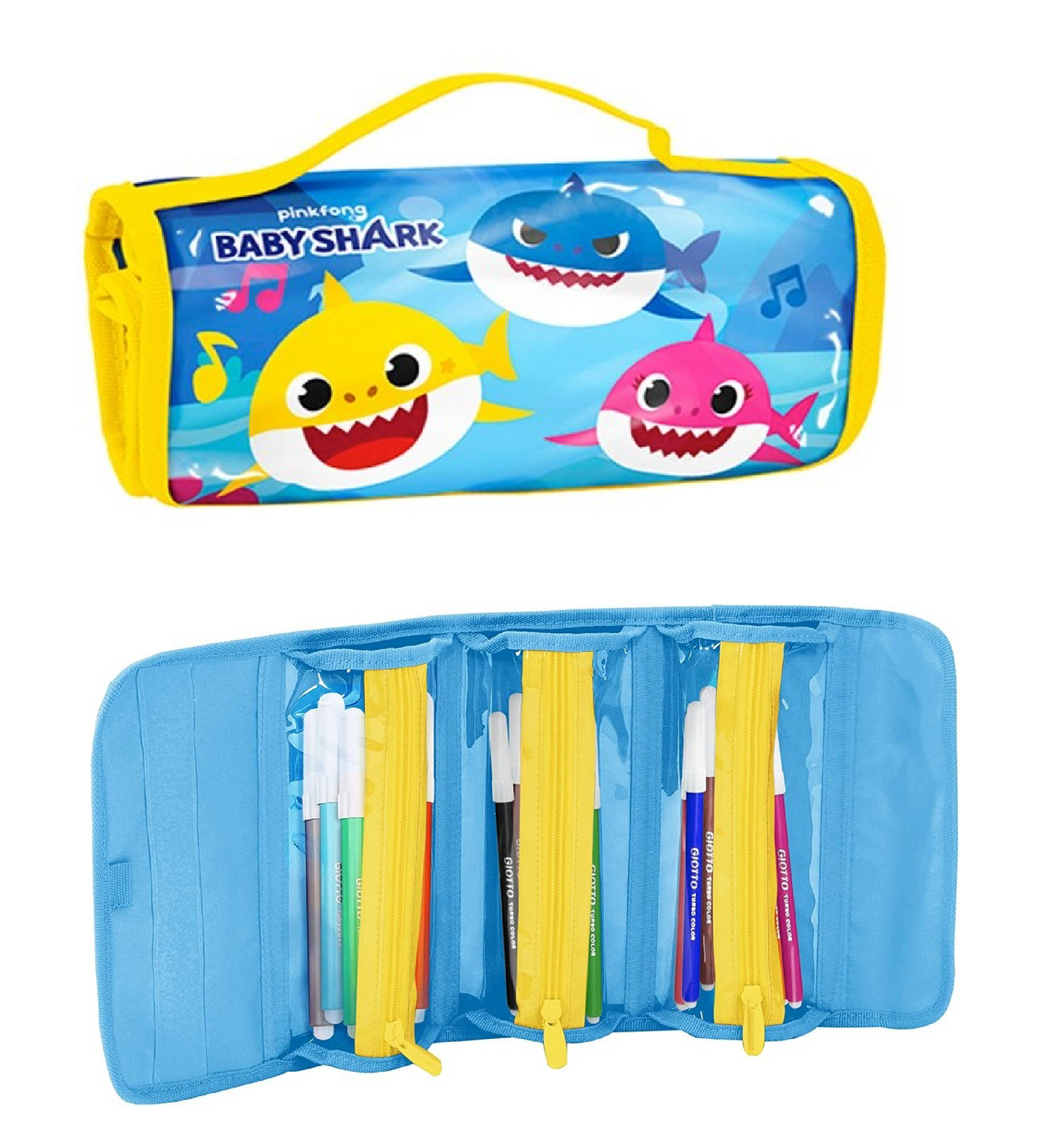 Rotolo Portacolori Baby Shark - Astuccio Arrotolabile Bambini