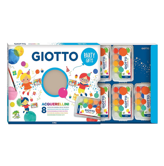 Giotto Acquarellini Set 8 Confezioni da 15 Pezzi – Colori ad Acquerello per Bambini