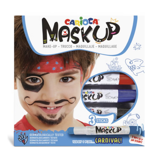 3 Pennarelli Mask Up Carnival Pirata – Trucco Viso Lavabili Bambini
