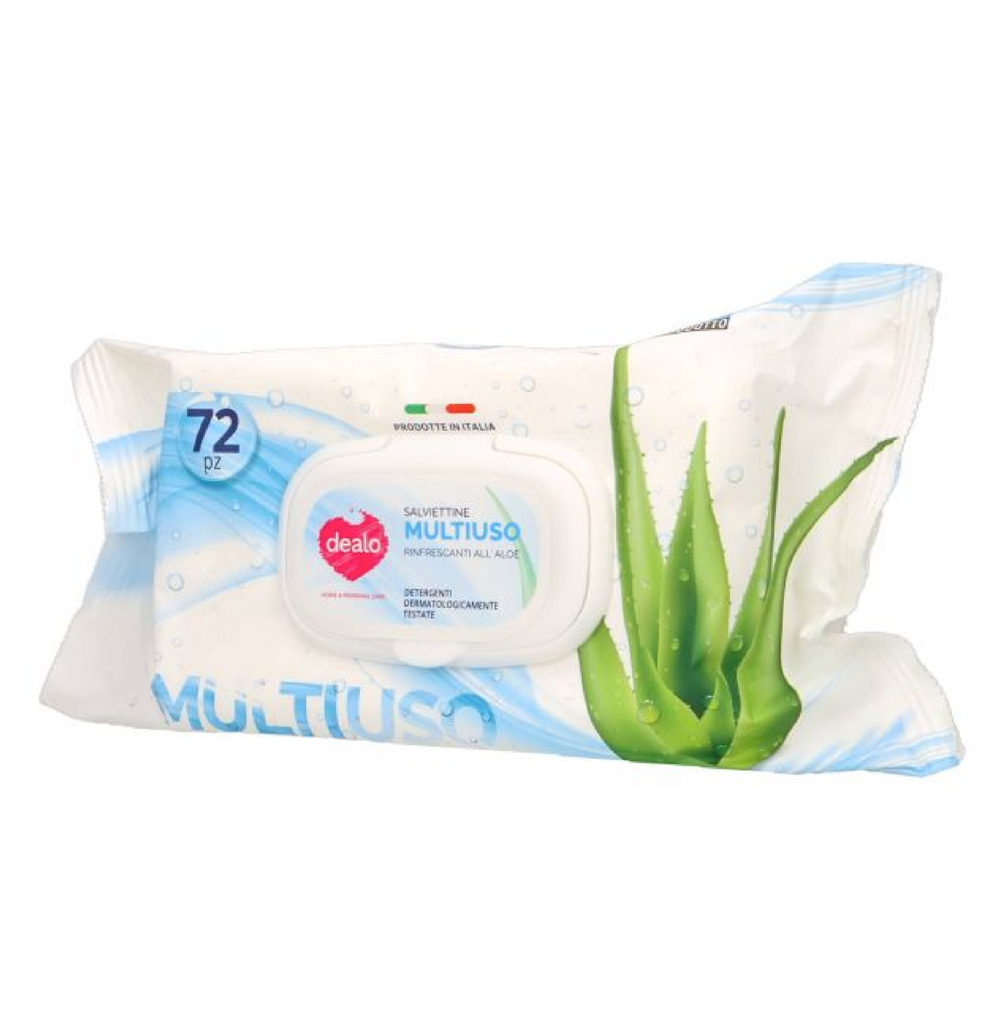 Salviettine Imbevute Multiuso Aloe 72 Pezzi – Pulizia Delicata e Idratante