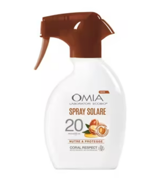 Spray Solare SPF 20 Olio di Argan - Protezione Media Nutriente Eco-Bio