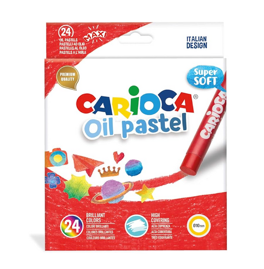 24 Pastelli a Olio Maxi – Colori Vivaci e Alta Coprenza per Disegno