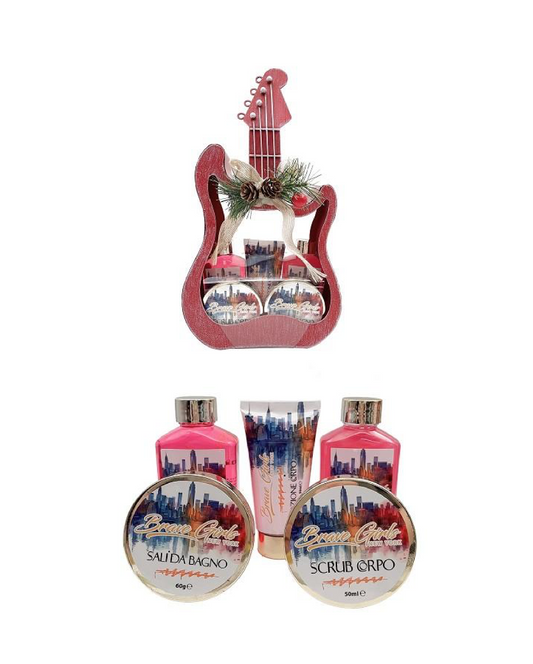 Cofanetto Chitarra Elettrica Camomilla – Shower Gel, Body Scrub, Sali da Bagno e Body Lotion