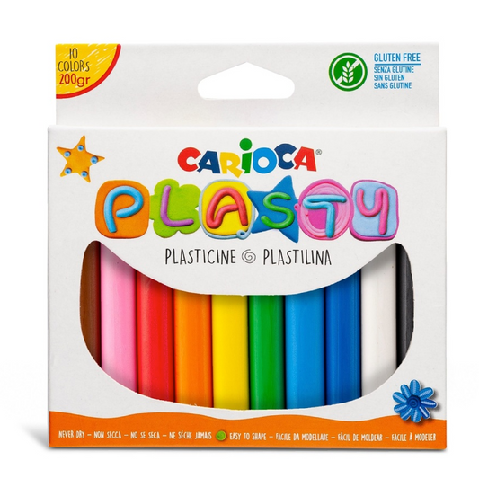 Plasty 10 Pasta Modellabile – Plastilina Colorata per Bambini