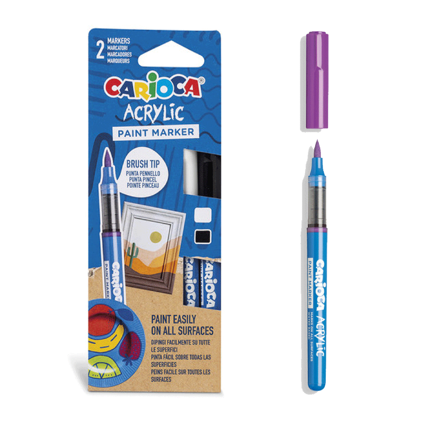 2 Marcatori Acrilici Brush – Pennarelli Punta Pennello Creativi