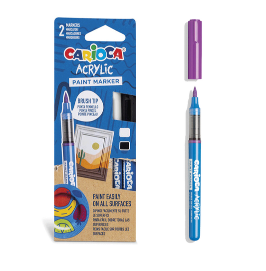 2 Marcatori Acrilici Brush – Pennarelli Punta Pennello Creativi