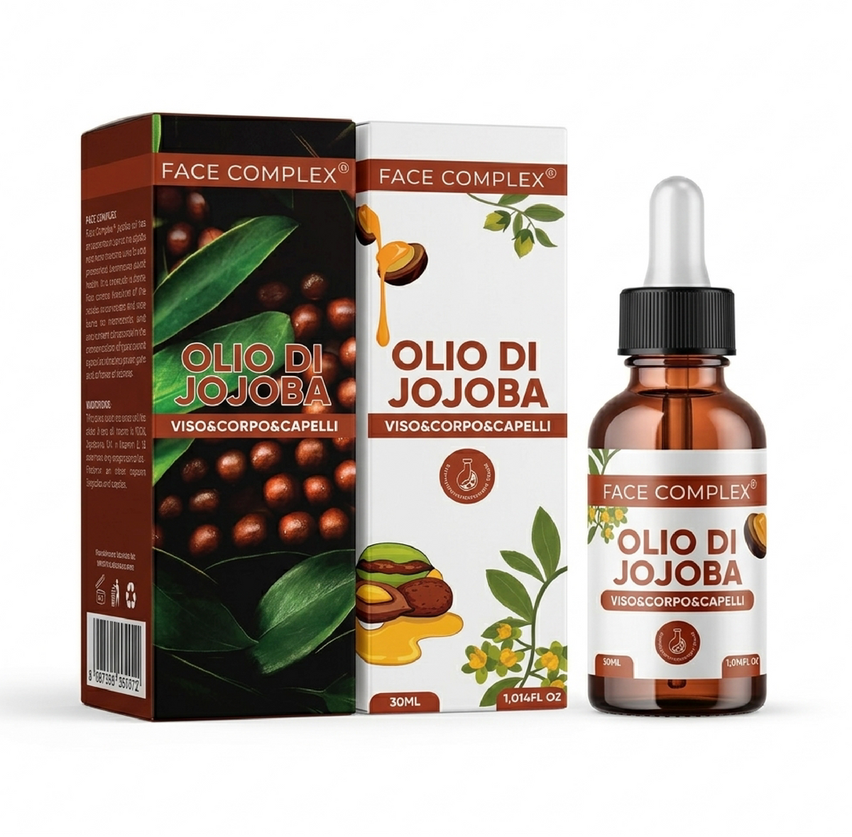 Face Complex Olio di Jojoba 30ml - Trattamento Nutriente Viso Corpo Capelli