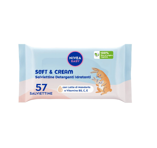 Salviettine Soft & Cream Detergenti Idratanti