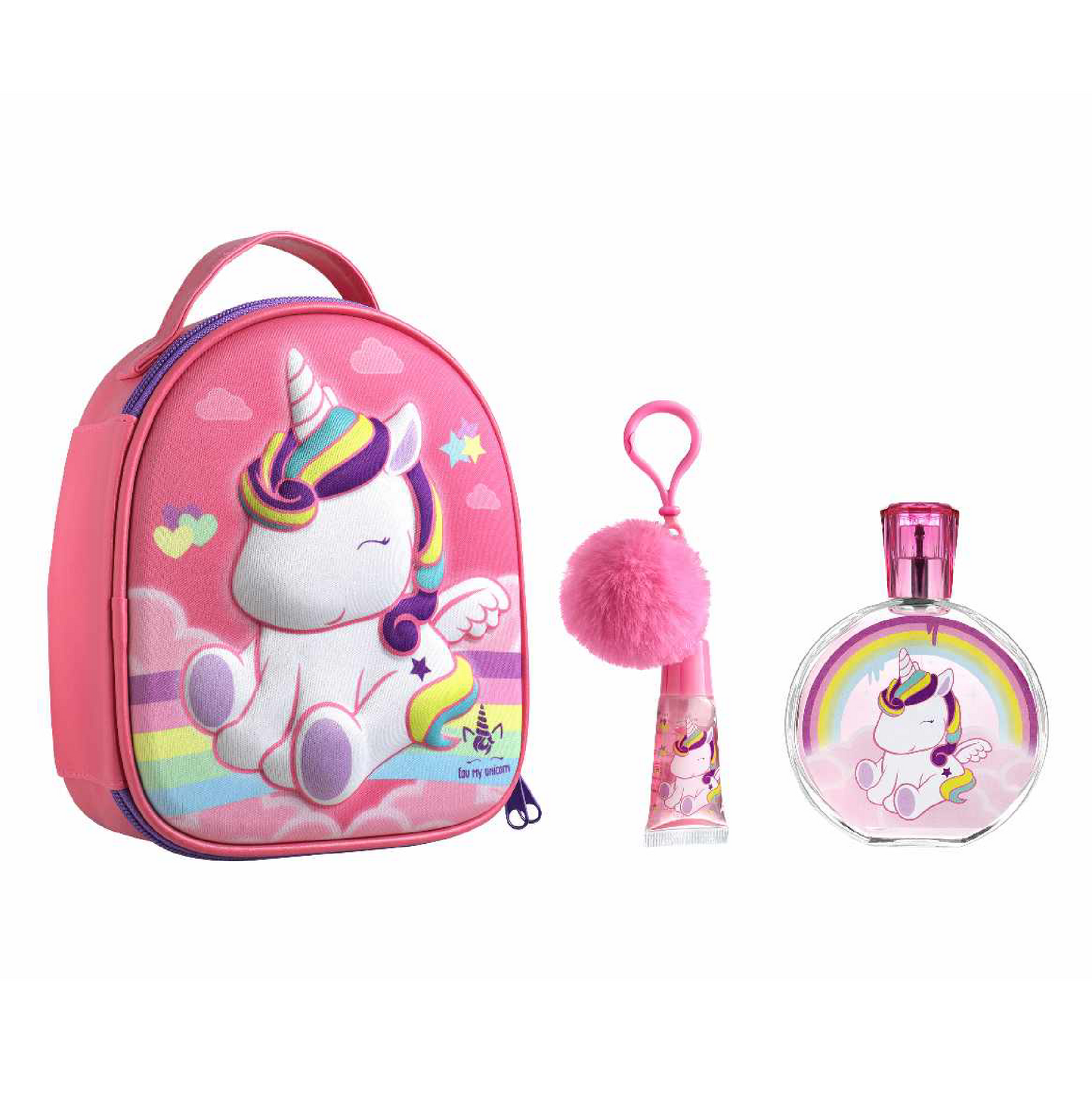 Zainetto Eau My Unicorn Lip Gloss e Portachiavi