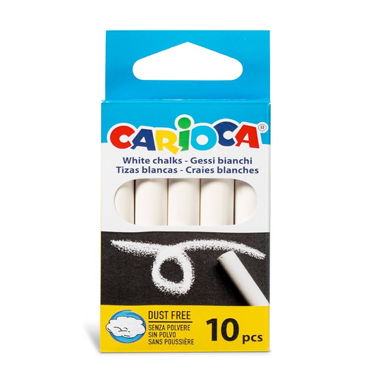 10 Gessetti Bianchi – Gessi per Lavagna Scuola e Scrittura Pulita